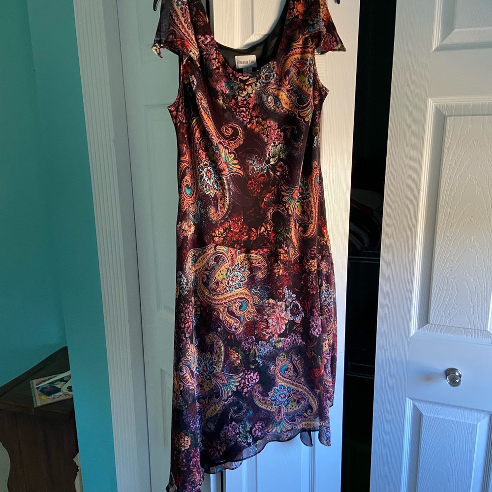 Floral asymetrical dress